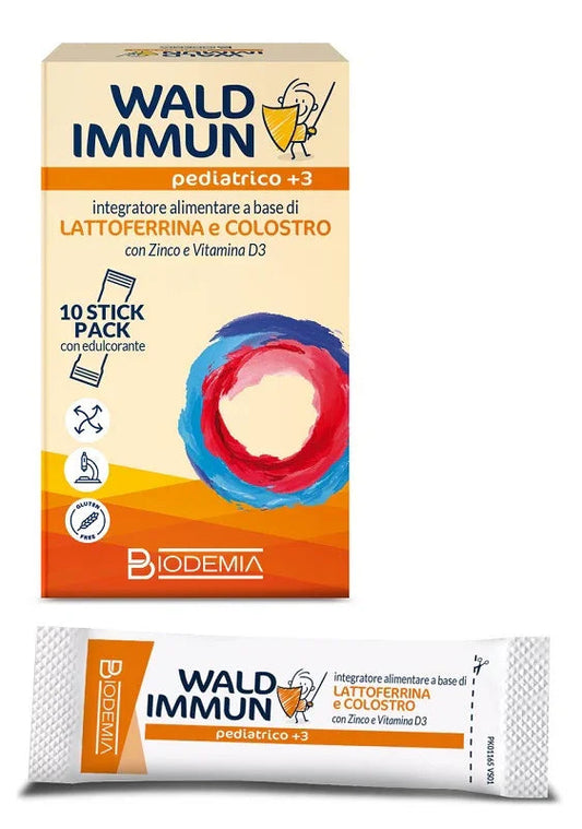 WALD IMMUN PEDIATRICO +3 10 STICK GUSTO CIOCCOLATO - Farmaspeed