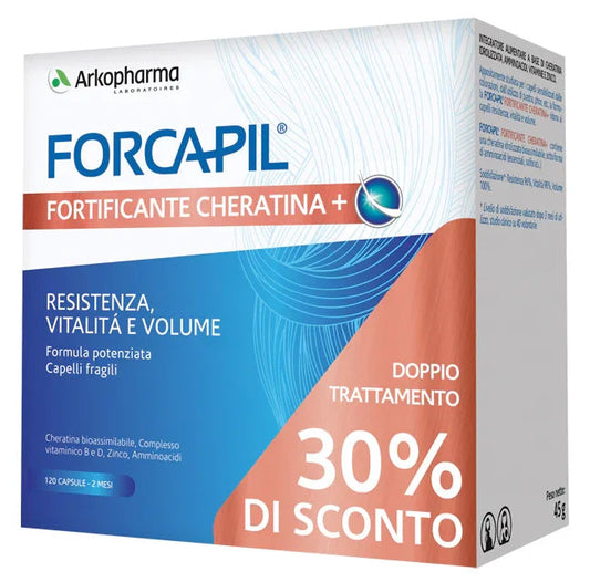 FORCAPIL FORTIFICANTE CHERATINA+ PROMO 120 CAPSULE PREZZO SPECIALE - Farmaspeed