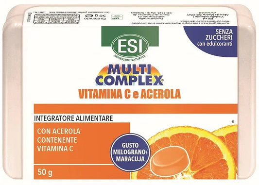 ESI MULTICOMPLEX VITAMINA C E ACEROLA CARAMELLE 50 G - Farmaspeed
