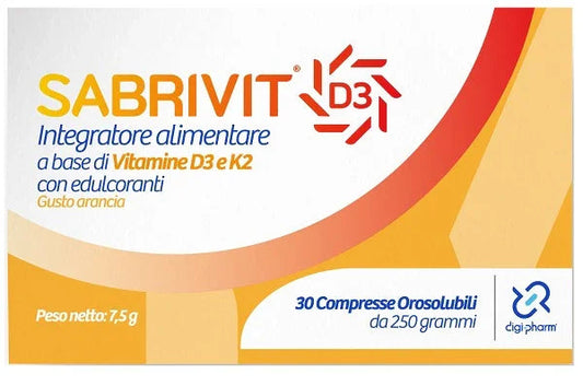 SABRIVIT D3 30 COMPRESSE OROSOLUBILI GUSTO ARANCIA - Farmaspeed