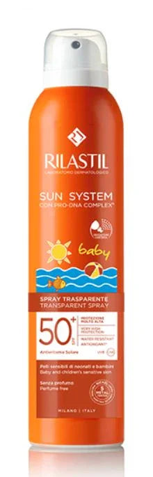 RILASTIL SUN SYSTEM BABY TRANSPARENT SPRAY SPF50+ 200 ML - Farmaspeed