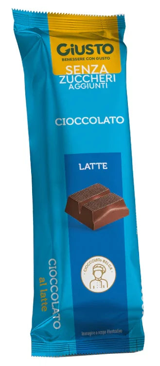 GIUSTO SENZA ZUCCHERO BARRETTA CIOCCOLATO LATTE 42 G - Farmaspeed