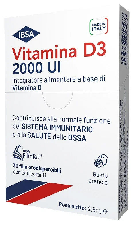 VITAMINA D3 IBSA 2000 UI 30 FILM ORODISPERSIBILI - Farmaspeed