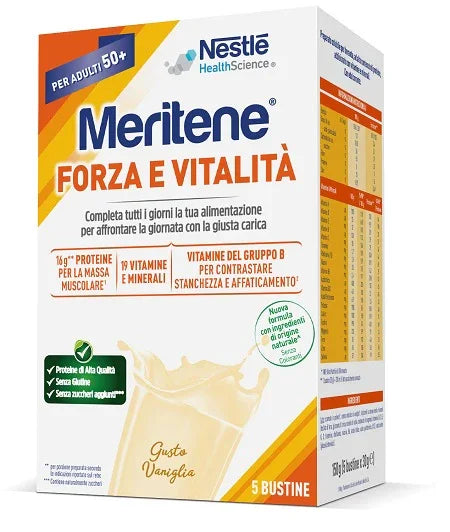 MERITENE FORZA E VITALITA' VANIGLIA 5 BUSTINE DA 30 G - Farmaspeed