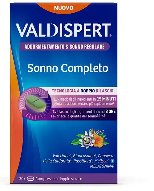 VALDISPERT SONNO COMPLETO 30 COMPRESSE A DOPPIO STRATO - Farmaspeed