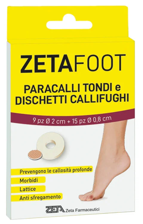 ZETAFOOT PARACALLO TONDO 9 PEZZI + DISCHETTO CALLIFUGO 15 PEZZI - Farmaspeed