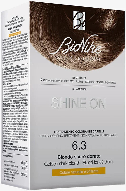 SHINE ON BIONDO SCURO DORATO 6,3 FLACONE 75 ML + TUBO 50 ML - Farmaspeed