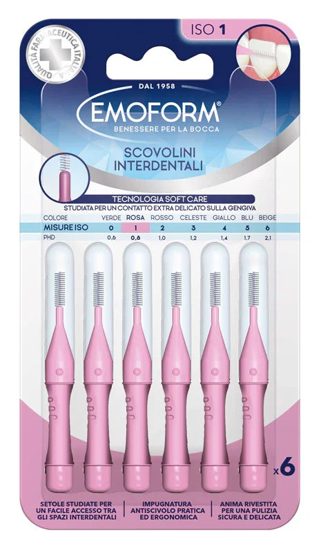 EMOFORM SCOVOLINO ISO 1 ROSA 6 PEZZI - Farmaspeed