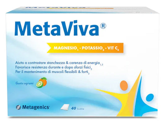 METAVIVA MAGNESIO/POTASSIO/VITAMINA C 40 BUSTINE - Farmaspeed