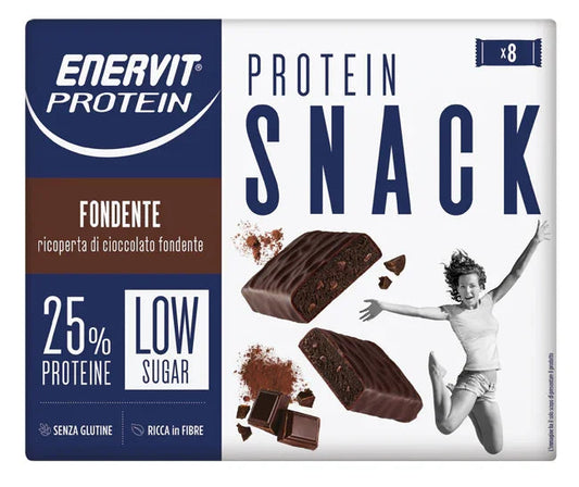 ENERVIT PROTEIN SNACK FONDENTE LOW SUGAR ASTUCCIO 8 X 27 G - Farmaspeed