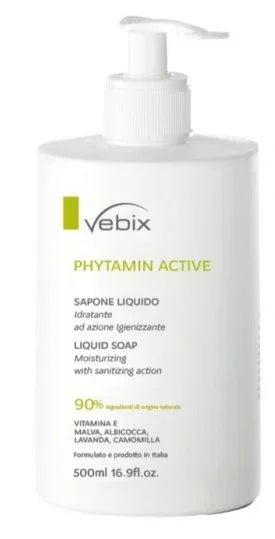 VEBIX PHYTAMIN ACTIVE SAPONE LIQUIDO IDRATANTE 500 ML - Farmaspeed