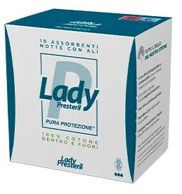 LADY PRESTERIL ASSORBENTI NOTTE CON ALI RIPIEGATI BIODEGRADABILI 10 PEZZI - Farmaspeed