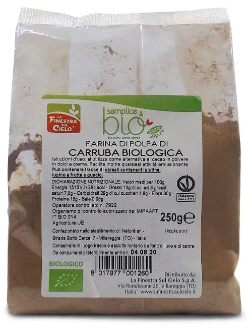 POLPA DI CARRUBA FARINA BIO 250 G - Farmaspeed
