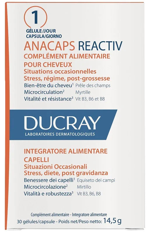 ANACAPS REACTIV CAPELLI SITUAZIONE OCCASIONALE 30 CAPSULE - Farmaspeed