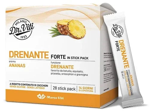 DR VITI DRENANTE FORTE ANANAS 28 STICK PACK SENZA ZUCCHERI - Farmaspeed