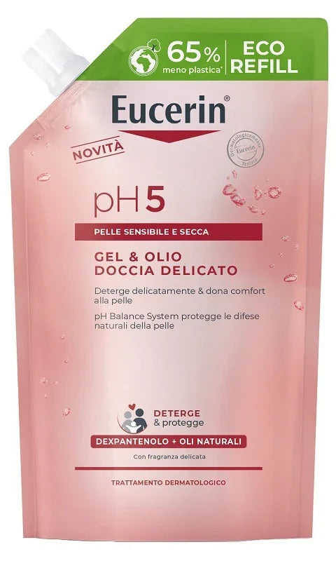 EUCERIN GEL & OLIO DOCCIA DELICATO 400 ML REFILL - Farmaspeed