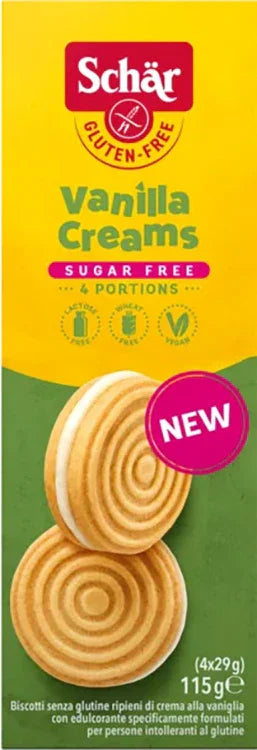 SCHAR SUGAR FREE VANILLA CREAMS 115 G - Farmaspeed