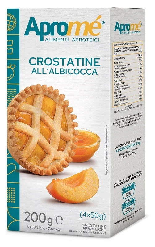 APROME' CROSTATINE ALBICOCCA 4 PEZZI DA 50 G - Farmaspeed