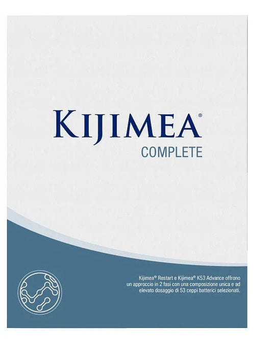 KIJIMEA COMPLETE KIJIMEA RESTART 27 CAPSULE DA 0,29 G + KIJIMEA 53 ADVANCE 84 CAPSULE DA 0,26 G - Farmaspeed