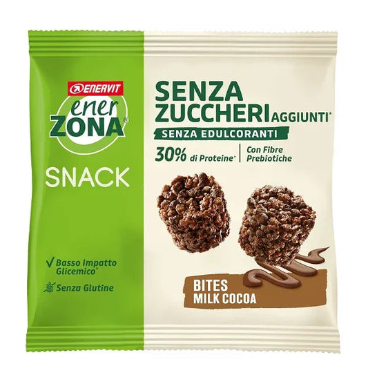 ENERZONA BITES MILK CHOCO SENZA ZUCCHERI AGGIUNTI 24 G - Farmaspeed