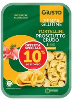 GIUSTO SENZA GLUTINE TORTELLINI PROCIUTTO CRUDO 250 G TAGLIO PREZZO -10% - Farmaspeed