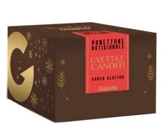 GIUSTO SENZA GLUTINE PANETTONE ARTIGIANALE CON UVETTA E CANDITI DI ARANCIA 600 G - Farmaspeed