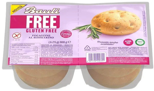 BAULI FREE FOCACCINE ROSMARINO 4 PEZZI DA 75 G - Farmaspeed