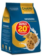 GIUSTO DIABEL DESIDERI CON GOCCE DI CIOCCOLATO 150 G TAGLIO PREZZO -20% - Farmaspeed