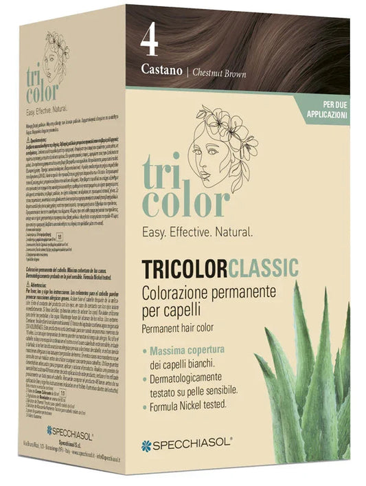 TRICOLOR CLASSIC 4 CASTANO 2 TUBI 50 ML + 2 SHAKER 50 ML + 4 BUSTINE 8 ML - Farmaspeed