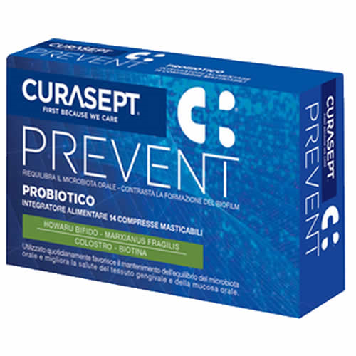 CURASEPT PREVENT PROBIOTCO 14 COMPRESSE MASTICABILI