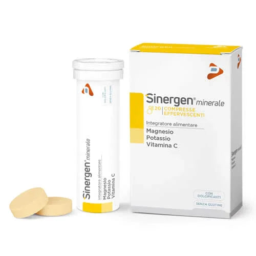 SINERGEN MINERALE LIMONE 20 COMPRESSE EFFERVESCENTI - Farmaspeed