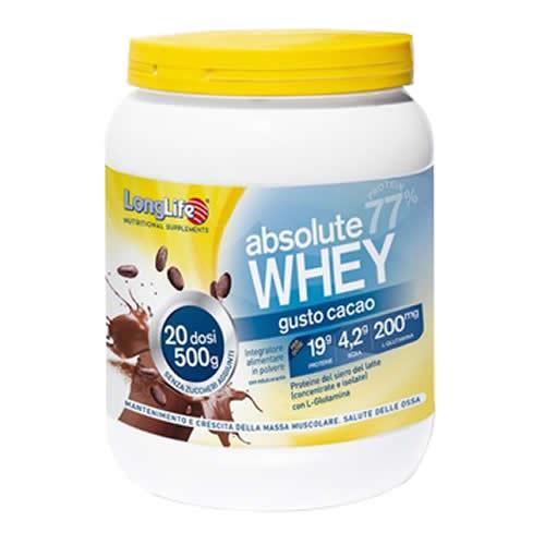 LONGLIFE ABSOLUTE WHEY CACAO 500 G - Farmaspeed