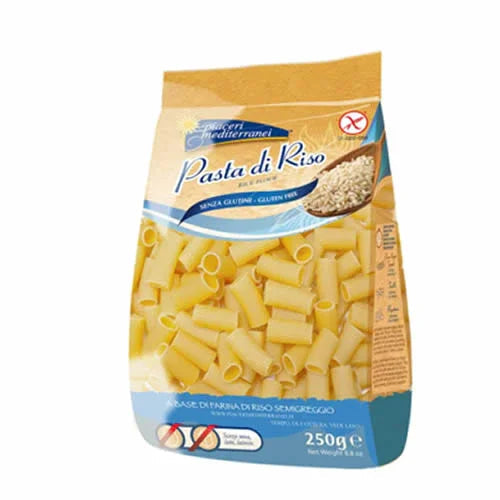 PIACERI MEDITERRANEI PASTA RISO RIGATONI 250 G - Farmaspeed