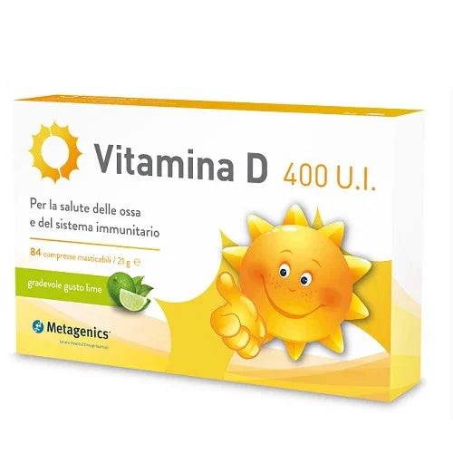 VITAMINA D 400 UI 84 COMPRESSE MASTICABILI GUSTO LIME - Farmaspeed