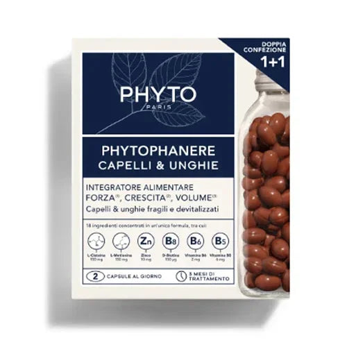 PHYTO PARIS PHYTOPHANERE INTEGRATORE ALIMENTARE CAPELLI/UNGHIE 90+90 CAPSULE - Farmaspeed