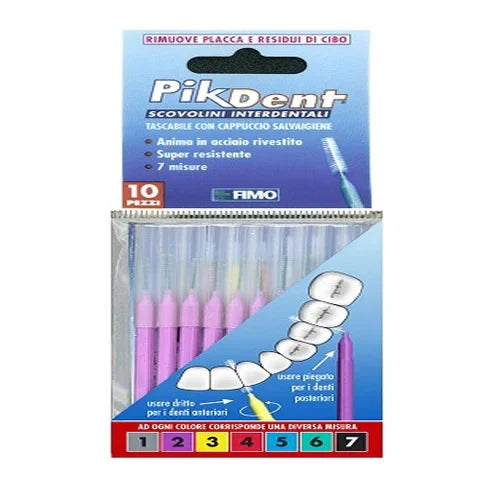 PIKDENT STUZZICOLINO 2 VIOLA 10 PEZZI - Farmaspeed