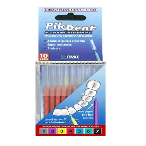 PIKDENT STUZZICOLINO 4 ROSSO 10 PEZZI - Farmaspeed