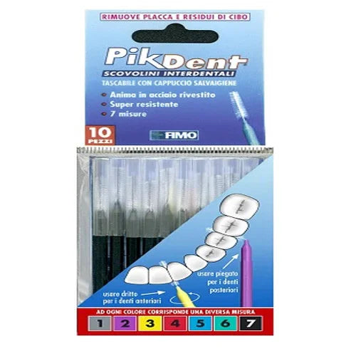 PIKDENT STUZZICOLINO 7 NERO 10 PEZZI - Farmaspeed