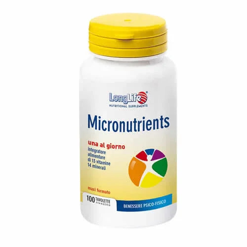 LONGLIFE MICRONUTRIENTS 100 TAVOLETTE RIVESTITE - Farmaspeed
