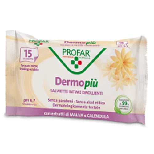 DERMO PIU' SALVIETTE INTIME 20 PEZZI PROFAR - Farmaspeed