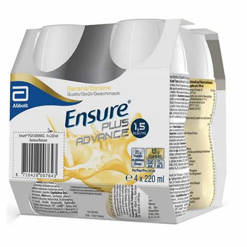 ENSURE PLUS ADVANCE BANANA 4 BOTTIGLIE DA 220 ML - Farmaspeed
