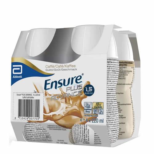 ENSURE PLUS ADVANCE CAFFE' 4 BOTTIGLIE DA 220 ML - Farmaspeed