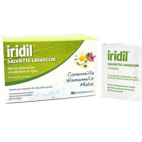 IRIDIL SALVIETTINE LAVAOCCHI 28 PEZZI - Farmaspeed