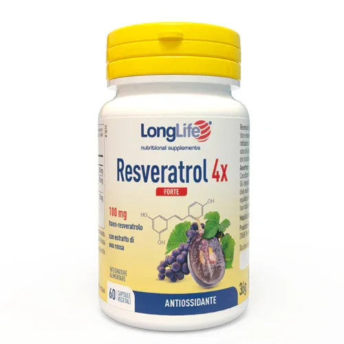 LONGLIFE RESVERATROL 4X FORTE 60 CAPSULE VEGETALI - Farmaspeed