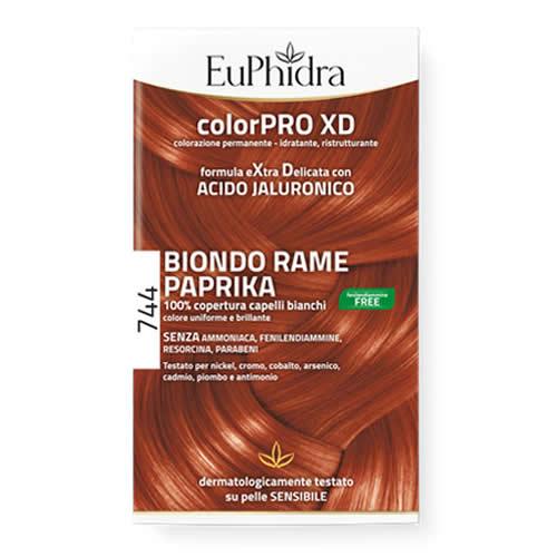 EUPHIDRA COLORPRO GEL COLORANTE CAPELLI XD 744 PAPRIKA 50 ML IN FLACONE + ATTIVANTE + BALSAMO + GUANTI - Farmaspeed