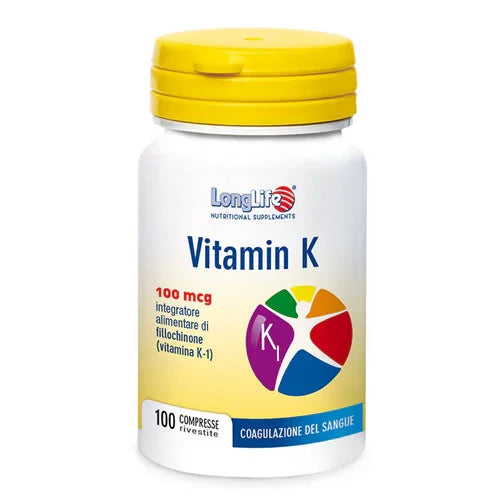 LONGLIFE VITAMIN K 100MCG 100 COMPRESSE RIVESTITE - Farmaspeed