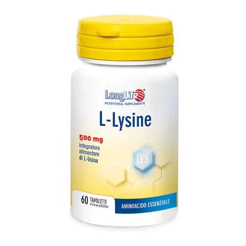 LONGLIFE L-LYSINE 500MG 60 TAVOLETTE RIVESTITE DA 860 MG - Farmaspeed