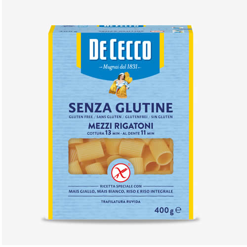 De Cecco Mezzi Rigatoni n° 26 - Senza Glutine 400 g