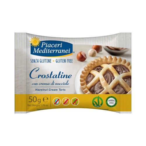PIACERI MEDITERRANEI CROSTATINA CON CREMA DI NOCCIOLA 4 X 50 G - Farmaspeed