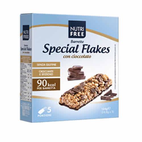 NUTRIFREE BARRETTE SPECIAL FLAKES CIOCCOLATO 24,8 G X 5 - Farmaspeed